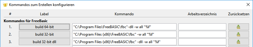 [solved] Configure the geany build command ? - freebasic.net